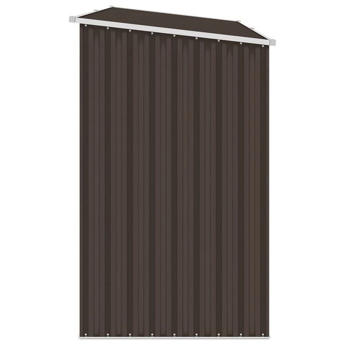 Abri à Bois De Jardin Marron 245x98x159 Cm Acier Galvanisé – Image 5