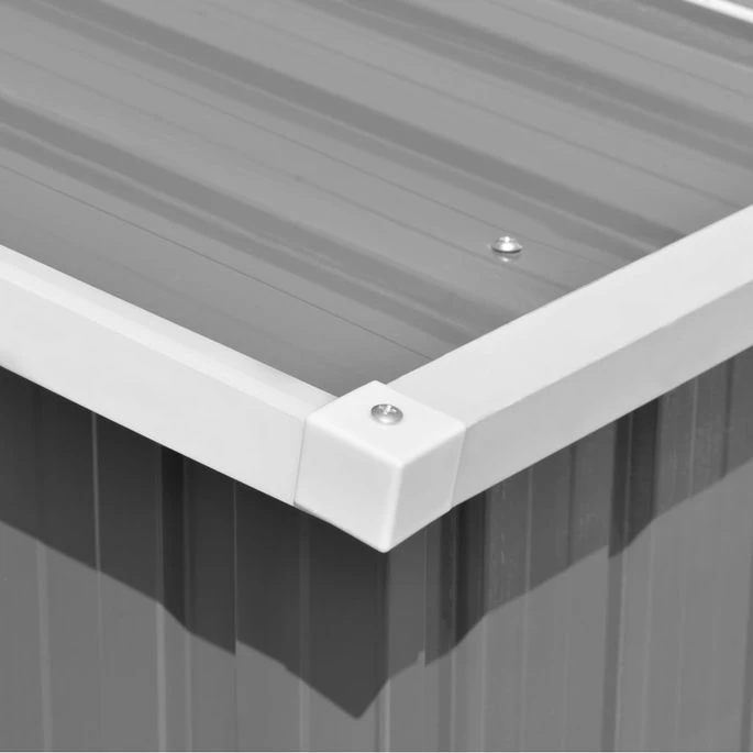 Abri De Jardin 257 X 298 X 178 Cm Métal Gris – Image 4
