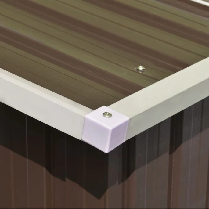 Abri De Jardin 257 X 298 X 178 Cm Métal Marron – Image 4