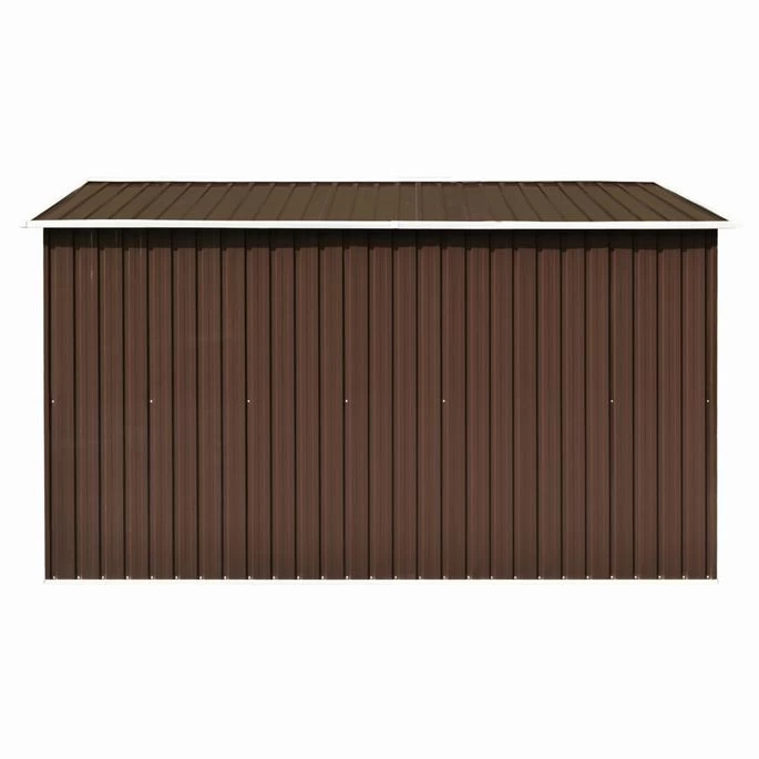 Abri De Jardin 257 X 298 X 178 Cm Métal Marron – Image 7