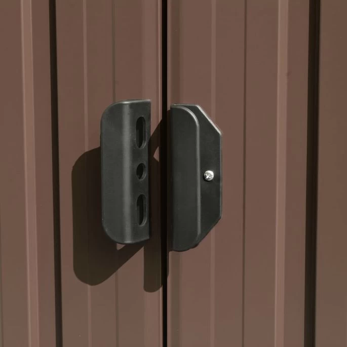 Abri De Jardin 257x392x181 Cm Métal Marron – Image 3