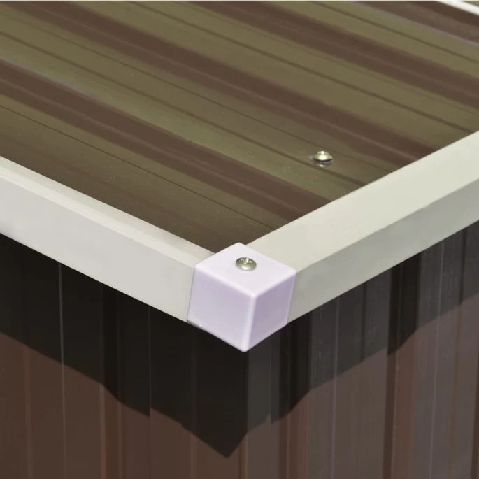 Abri De Jardin 257x392x181 Cm Métal Marron – Image 4