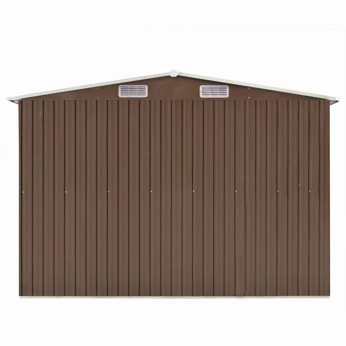 Abri De Jardin 257x392x181 Cm Métal Marron – Image 6