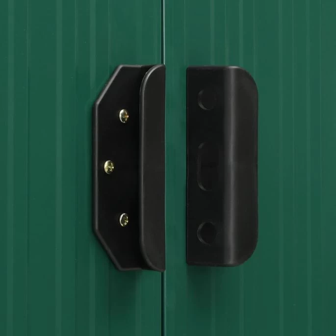 Abri De Jardin Avec Porte Coulissante Vert 386x131x178 Cm Acier – Image 3