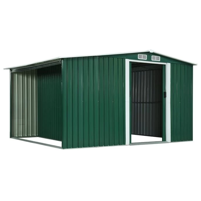 Abri De Jardin Avec Portes Vert 329,5x205x178 Cm Acier – Image 6