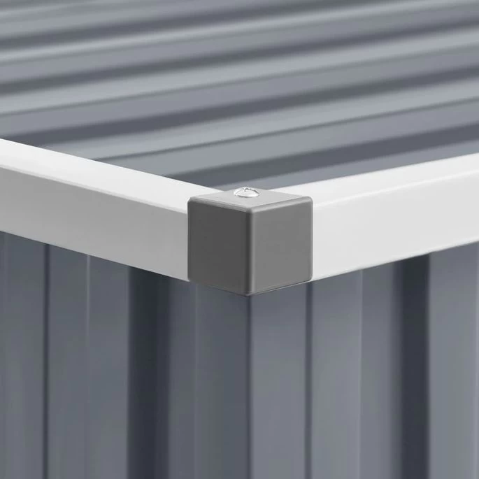 Abri De Jardin Gris 195x198x159 Cm Acier Galvanisé – Image 7