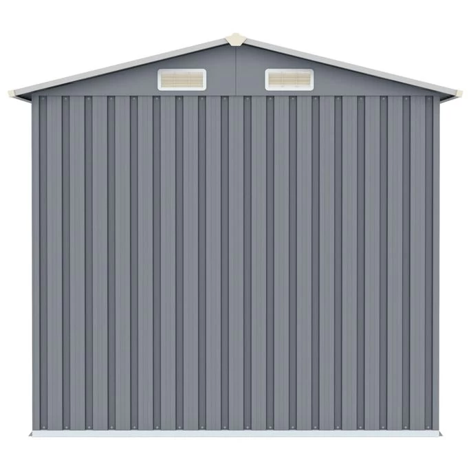 Abri De Jardin Gris 205x129x183 Cm Acier Galvanisé – Image 5