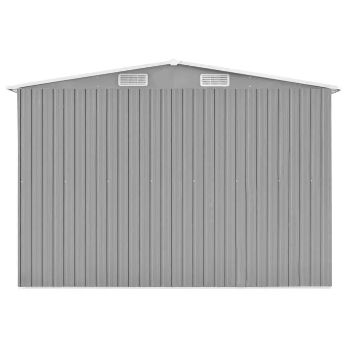 Abri De Jardin Gris 257x779x181 Cm Acier Galvanisé – Image 4