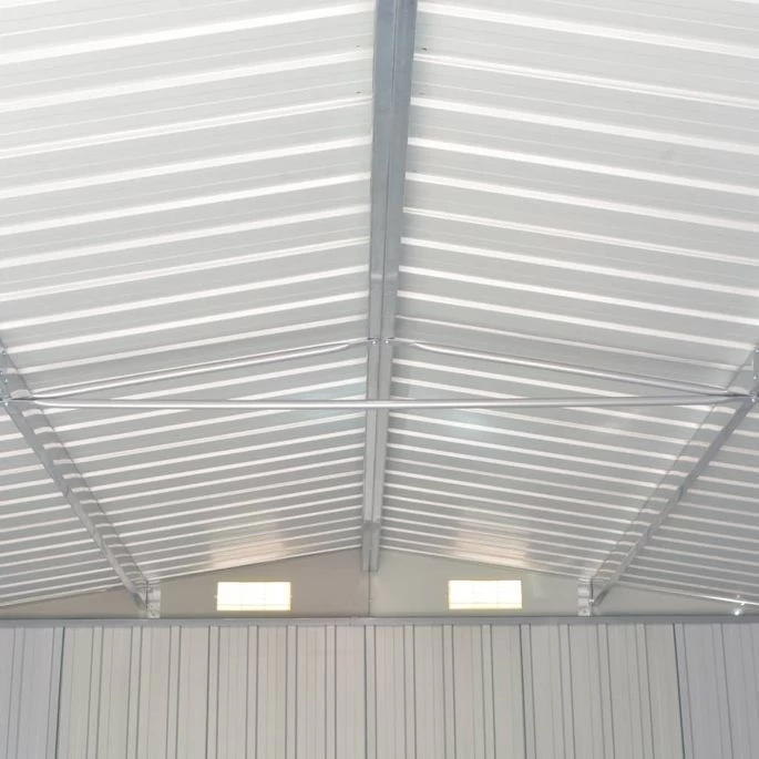 Abri De Jardin Gris 257x779x181 Cm Acier Galvanisé – Image 6