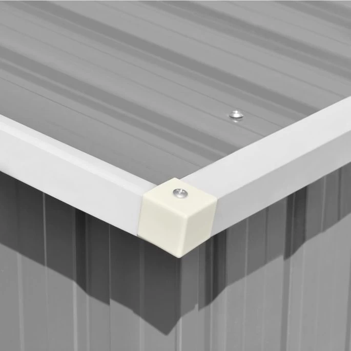 Abri De Jardin Gris 257x779x181 Cm Acier Galvanisé – Image 7