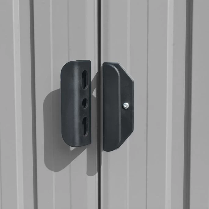 Abri De Jardin Gris 257x990x181 Cm Acier Galvanisé – Image 8