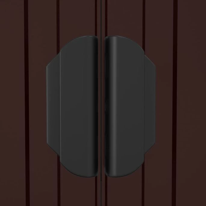 Abri De Jardin Marron Foncé 192x523x223 Cm Acier Galvanisé – Image 7