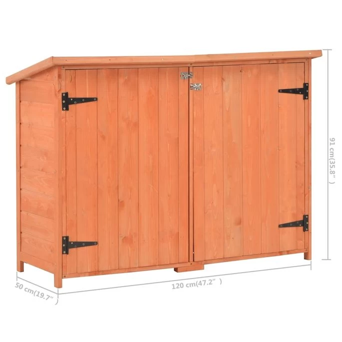 Abri De Stockage De Jardin 120x50x91 Cm Bois – Image 12