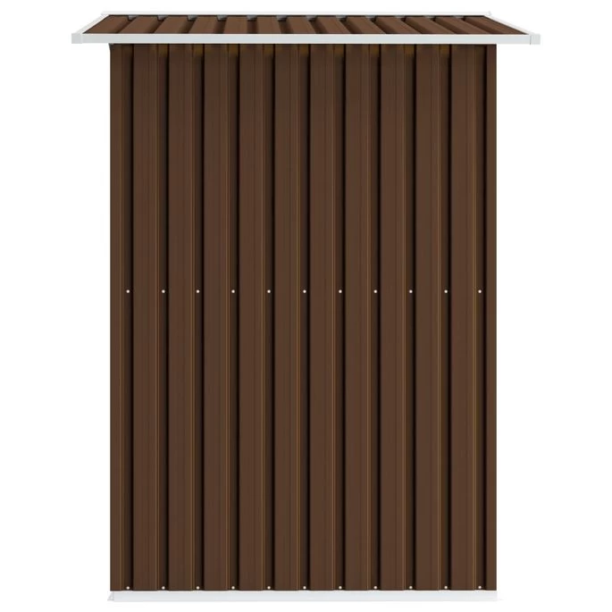 Abri De Stockage Pour Jardin Marron 204x132x186 Cm Acier – Image 4