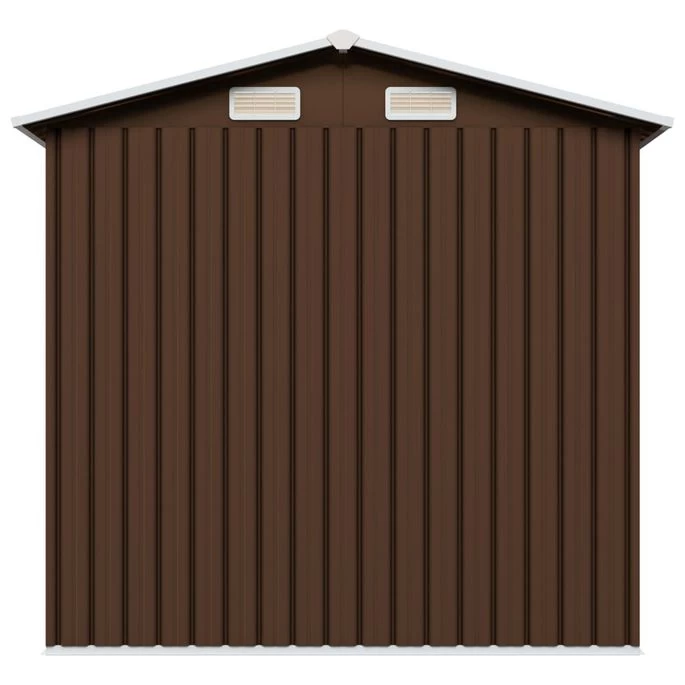 Abri De Stockage Pour Jardin Marron 204x132x186 Cm Acier – Image 5