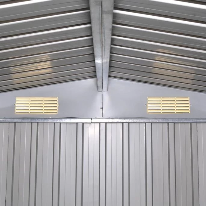 Abri De Stockage Pour Jardin Métal Vert 257 X 205 X 178 Cm – Image 7