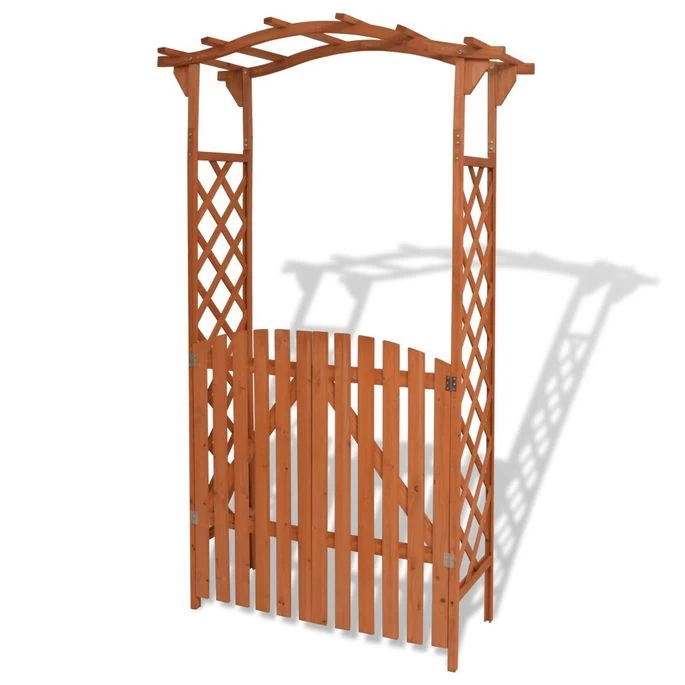 Arche Pour Jardin Avec Portique Bois Massif 120 X 60 X 205 Cm