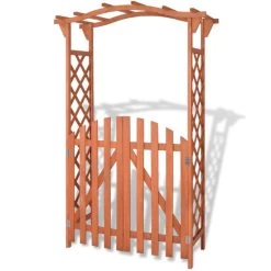 Arche Pour Jardin Avec Portique En Bois De Sapin 120x60x193 Cm