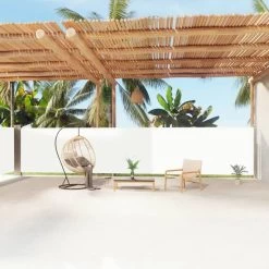 Auvent Latéral Rétractable Crème 160x1200 Cm