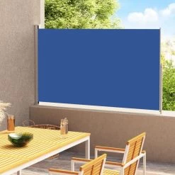 Auvent Latéral Rétractable De Patio 180x300 Cm Bleu