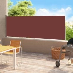 Auvent Latéral Rétractable De Patio 220x500 Cm Marron