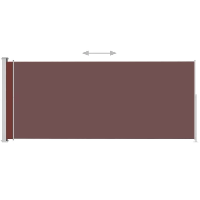 Auvent Latéral Rétractable De Patio 220x500 Cm Marron – Image 5