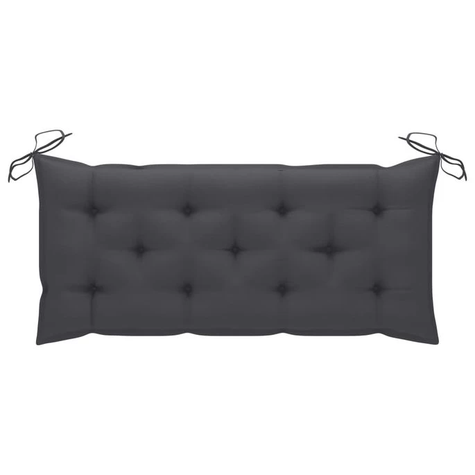 Balancelle Avec Coussin Anthracite 170 Cm Bois De Teck Solide – Image 5