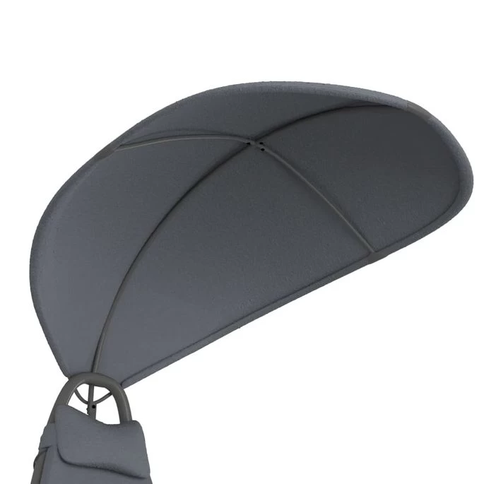 Balancelle De Jardin Gris 160x80x195 Cm Tissu – Image 5