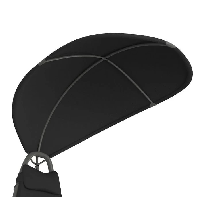 Balancelle De Jardin Noir 160x80x195 Cm Tissu – Image 5