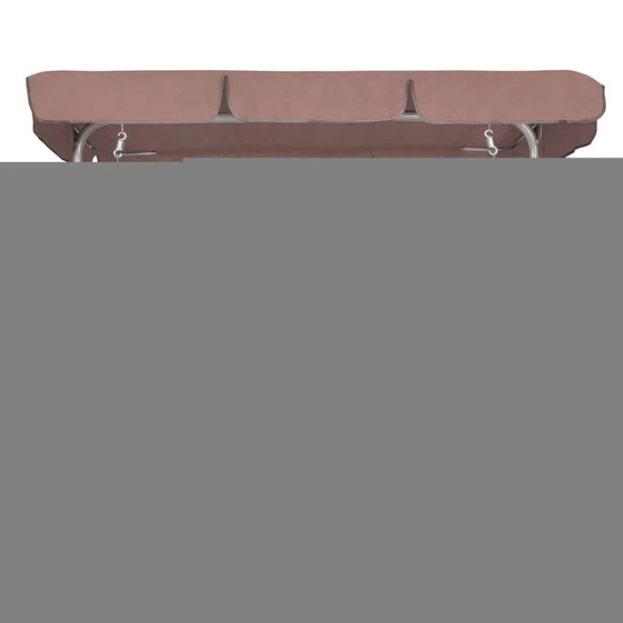 Balancelle Suspendue D'extérieur 3 Places Avec Auvent Café – Image 2