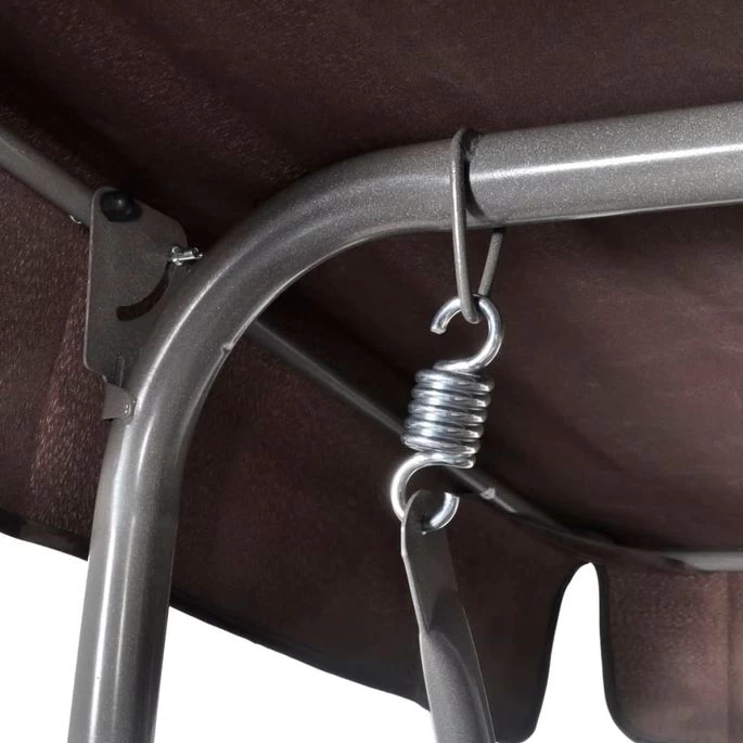 Balancelle Suspendue D'extérieur 3 Places Avec Auvent Café – Image 3