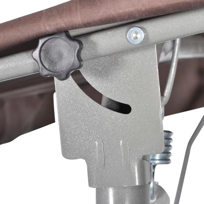 Balancelle Suspendue D'extérieur 3 Places Avec Auvent Café – Image 4