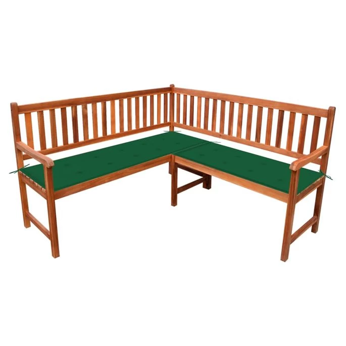 Banc D'angle De Jardin Avec Coussins 150cm Bois D'acacia Massif 27
