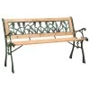 Banc De Jardin 122 Cm Fonte Et Bois De Sapin Massif