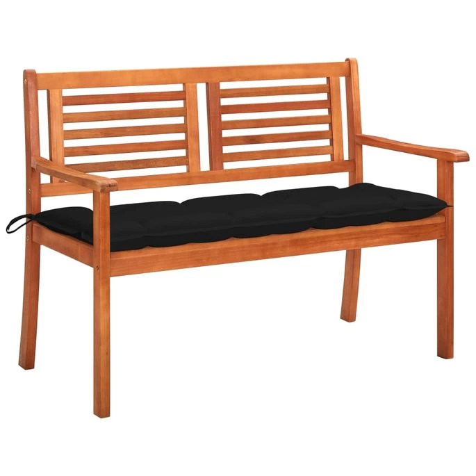Banc De Jardin 2 Places Avec Coussin 120 Cm Bois D'eucalyptus 23