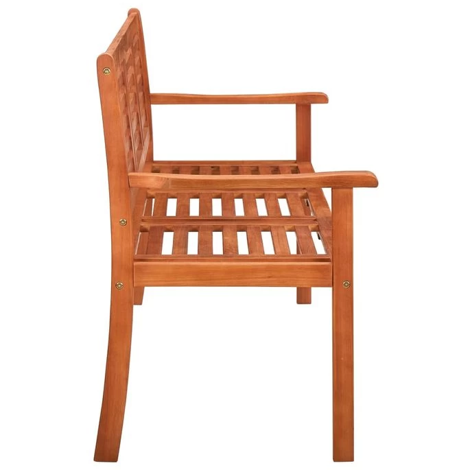 Banc De Jardin 3 Places Avec Coussin 150 Cm Bois D'eucalyptus 19 – Image 4