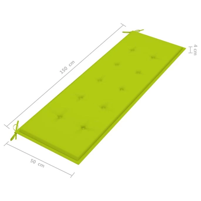 Banc De Jardin 3 Places Avec Coussin 150 Cm Bois D'eucalyptus 20 – Image 11