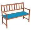 Banc De Jardin Avec Coussin 120 Cm Bois D'acacia Massif 30