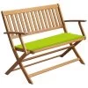 Banc De Jardin Avec Coussin 120 Cm Bois D'acacia Massif 65