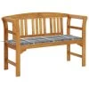 Banc De Jardin Avec Coussin 120 Cm Bois D'acacia Massif 56