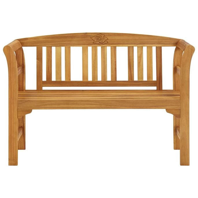 Banc De Jardin Avec Coussin 120 Cm Bois D'acacia Massif 56 – Image 3