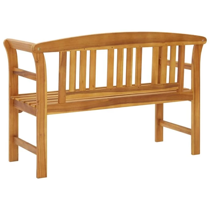 Banc De Jardin Avec Coussin 120 Cm Bois D'acacia Massif 56 – Image 4