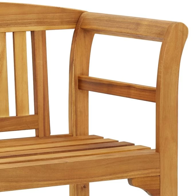 Banc De Jardin Avec Coussin 120 Cm Bois D'acacia Massif 56 – Image 5