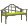 Banc De Jardin Avec Coussin 135 Cm Bois D'acacia Massif Gris 15