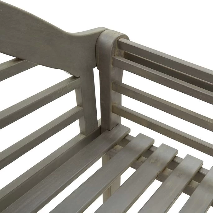 Banc De Jardin Avec Coussin 135 Cm Bois D'acacia Massif Gris 15 – Image 5