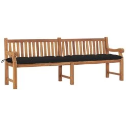Banc De Jardin Avec Coussin 240 Cm Bois De Teck Massif 8