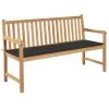 Banc De Jardin Avec Coussin Anthracite 150 Cm Teck Massif 2
