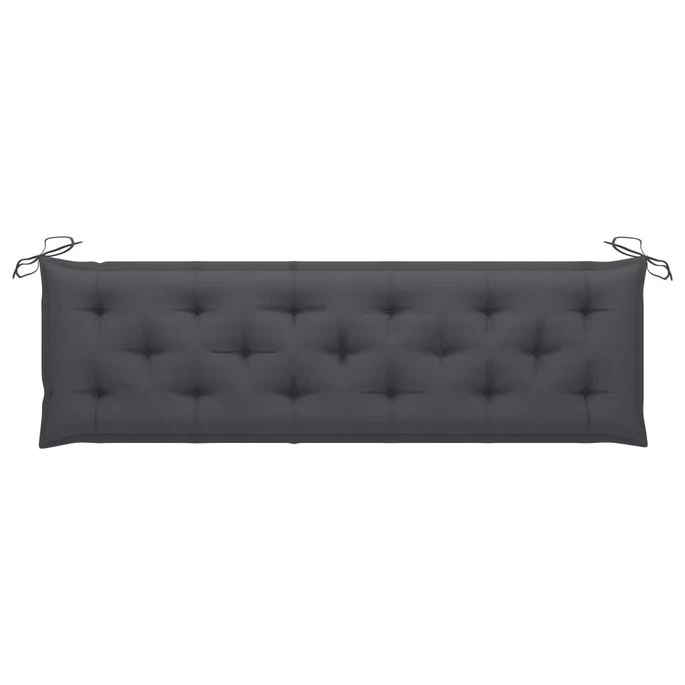 Banc De Jardin Avec Coussin Anthracite 175 Cm Teck Massif – Image 6