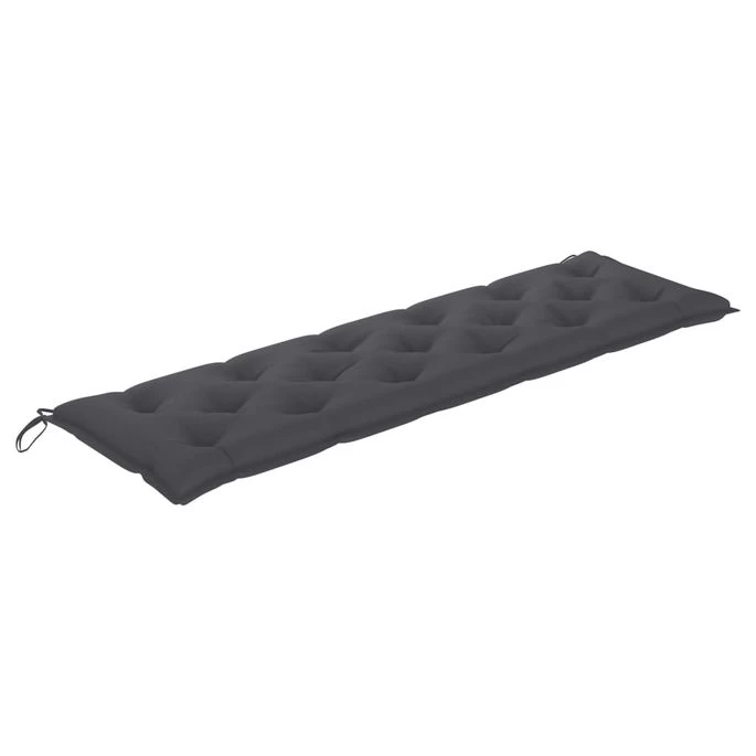 Banc De Jardin Avec Coussin Anthracite 175 Cm Teck Massif – Image 7