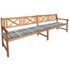 Banc De Jardin Avec Coussins 240 Cm Bois Solide D'acacia 14